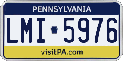 PA license plate LMI5976