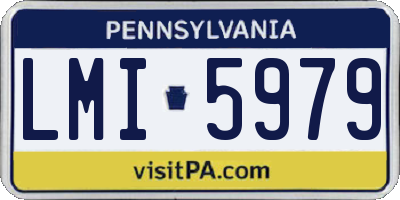 PA license plate LMI5979