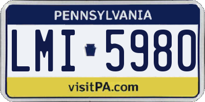 PA license plate LMI5980
