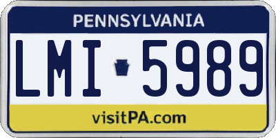 PA license plate LMI5989