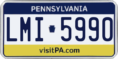 PA license plate LMI5990