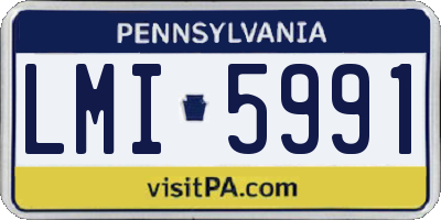 PA license plate LMI5991