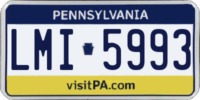 PA license plate LMI5993