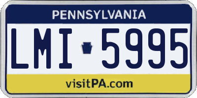 PA license plate LMI5995