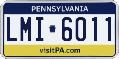 PA license plate LMI6011