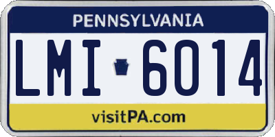 PA license plate LMI6014