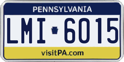 PA license plate LMI6015