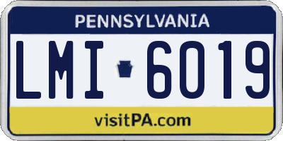 PA license plate LMI6019