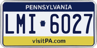 PA license plate LMI6027