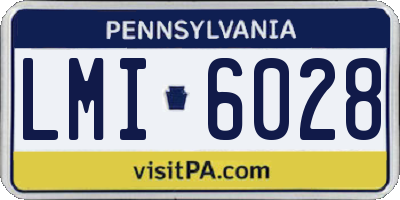 PA license plate LMI6028
