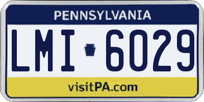 PA license plate LMI6029