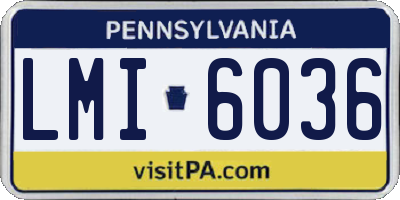 PA license plate LMI6036