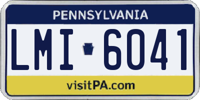 PA license plate LMI6041