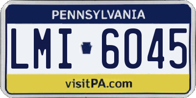 PA license plate LMI6045