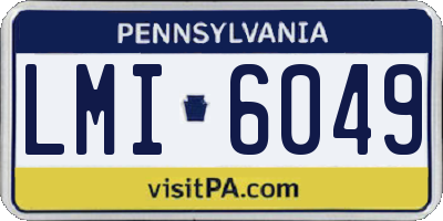 PA license plate LMI6049