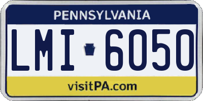 PA license plate LMI6050