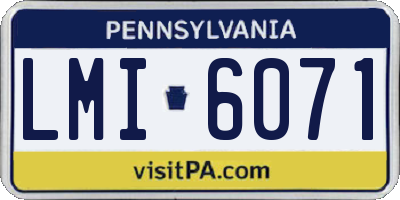 PA license plate LMI6071