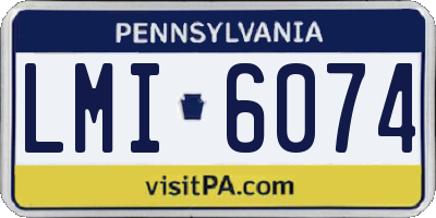 PA license plate LMI6074