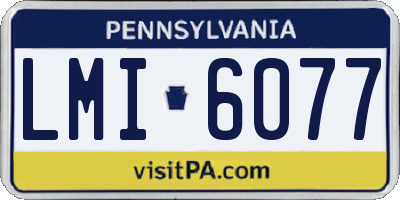 PA license plate LMI6077