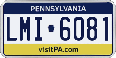 PA license plate LMI6081