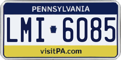 PA license plate LMI6085