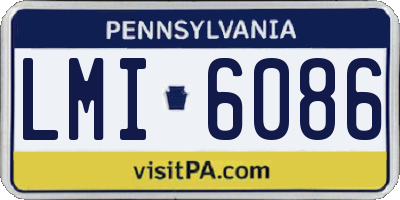 PA license plate LMI6086