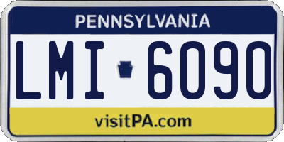 PA license plate LMI6090