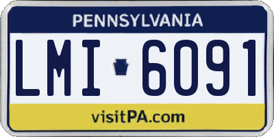 PA license plate LMI6091
