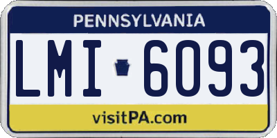 PA license plate LMI6093