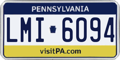 PA license plate LMI6094