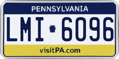 PA license plate LMI6096