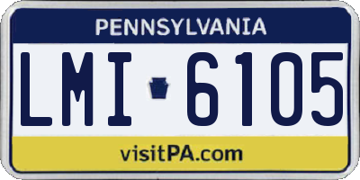 PA license plate LMI6105