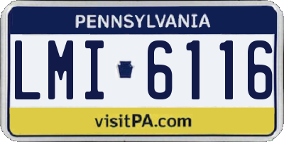 PA license plate LMI6116
