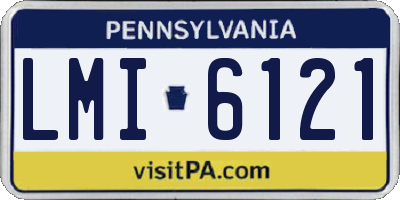 PA license plate LMI6121