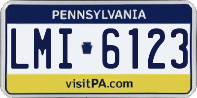 PA license plate LMI6123
