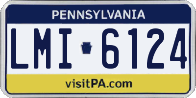 PA license plate LMI6124