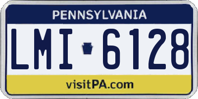 PA license plate LMI6128
