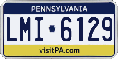 PA license plate LMI6129