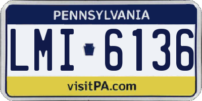 PA license plate LMI6136