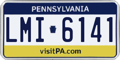 PA license plate LMI6141