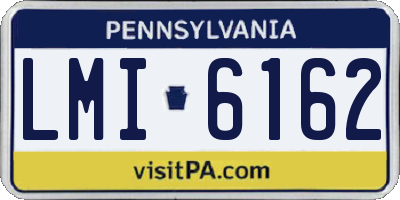 PA license plate LMI6162