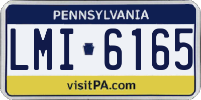 PA license plate LMI6165