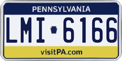 PA license plate LMI6166