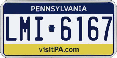 PA license plate LMI6167