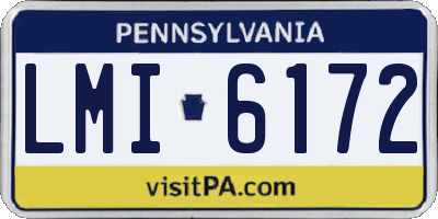 PA license plate LMI6172