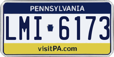 PA license plate LMI6173