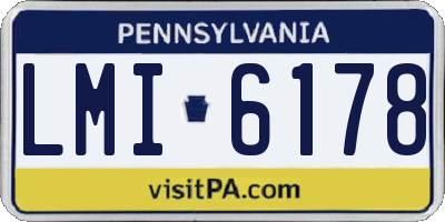 PA license plate LMI6178