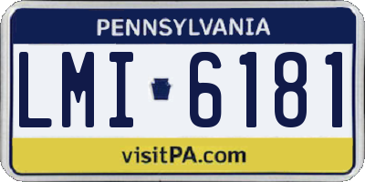 PA license plate LMI6181