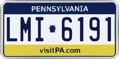 PA license plate LMI6191