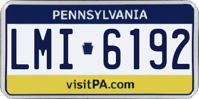 PA license plate LMI6192